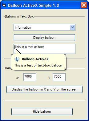 Easy Balloon ActiveX (OCX) Screenshot